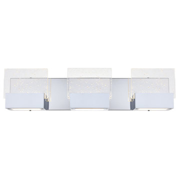 Pollux 3 Light Chrome Led Wall Sconce