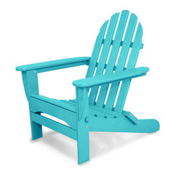 Polywood - Ivy Terrace Classics Folding Adirondack, Aruba - Adirondack Chairs