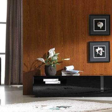 J&M | Black High Gloss Modern TV Stand -$814.38