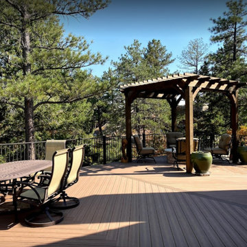 Beautiful Composite Deck, Pergola, and Fire Pit