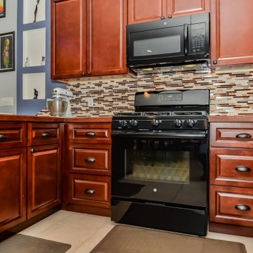Cherry Raised Panel Kitchen Cabinets