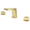 Rosa Waterfall Brushed Gold Widespread Bathroom Sink Faucet Solid Brass