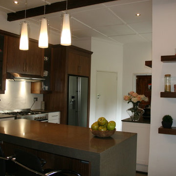 Beautiful modern kitchen with a rustic touch