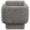 Alessandra Cream Chenille Fabric Swivel Accent Chair, Grey