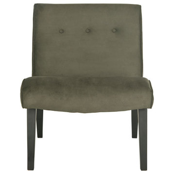 Dale Chair With Buttons Forest Green