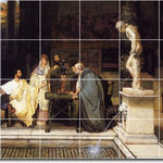 Picture-Tiles.com - Lawrence Alma-Tadema Historical Painting Ceramic Tile Mural #73, 72"x48" - Mural Title: A Roman Art Lover