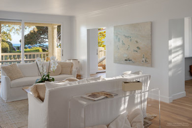 This is an example of a beach style living room in Santa Barbara.