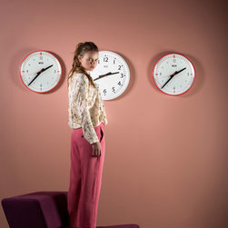 Modern Red Clock - Wall Clocks