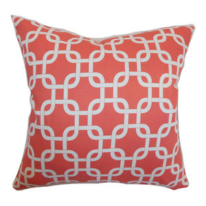The Pillow Collection Maliah Geometric Bedding Sham Blue Red Standard//20 x 26