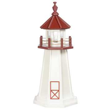 Marblehead Hybrid Lighthouse, Replica, 4 Foot, Dusk to Dawn, No Base