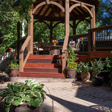Entertainment Size | Deck w/2-Tone Gazebo & Integrated Power