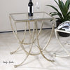 Marta End or Side Table, Antique Silver