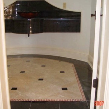 bathrooms and kitchens