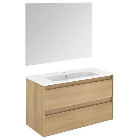 WS Bath Collections Ambra 100 Pack 1 Ambra 40" Wall Mounted - Nordic Oak