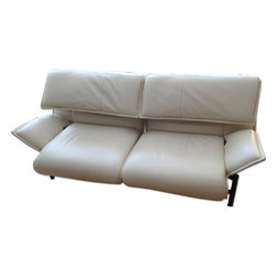 Cassina Designer White Leather Sofa - Sofas
