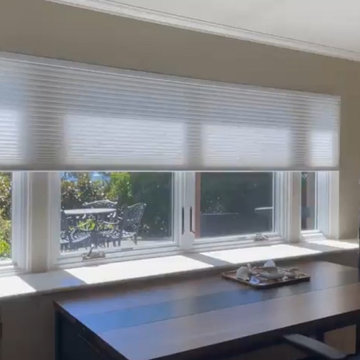 Motorized Honeycomb Shades for Art Room & Office | Amazing Blinds by Armi