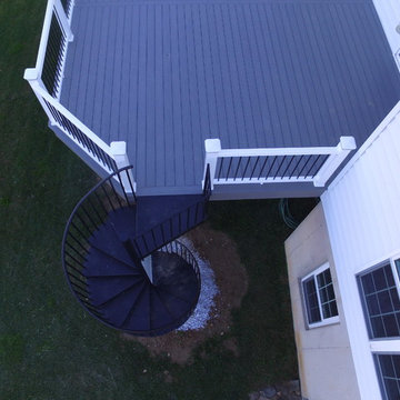 Azek Deck with Spiral Staircase