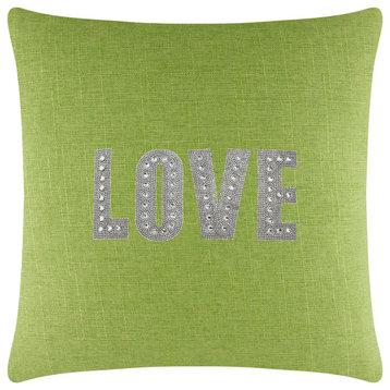 Sparkles Home Love Montaigne Pillow, Lime, 20x20