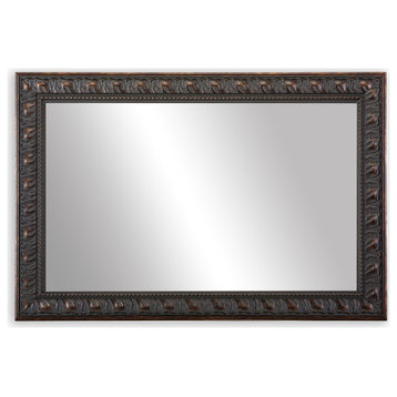 Hillsborough Framed Wall Mirror, Bronze, 36"x36"