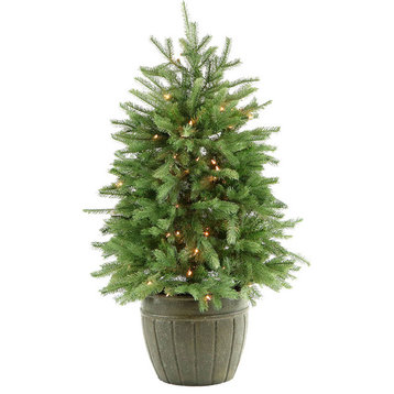 4-Ft. Potted Pine Tree With Clear Lights