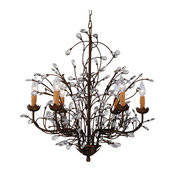 Grand Charlotte Splendid Antique Bronze 6-L Crystal Chandelier BC-206