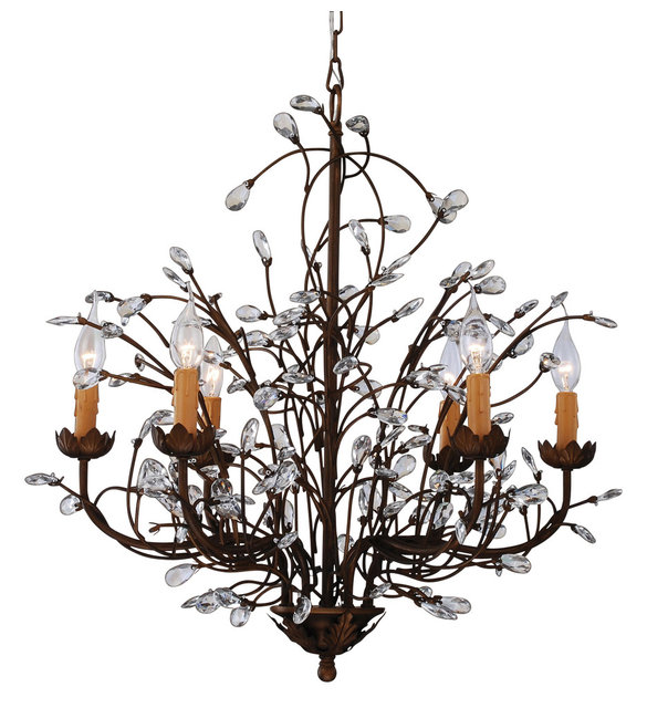 Grand Charlotte Splendid Antique Bronze 6 Light Crystal Chandelier Grand Charlotte Splendid Antique Bronze 6 Light Crystal Chandelier
