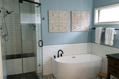 Example of a farmhouse bathroom design in Other