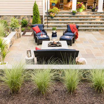 Variegated Bluestone Backyard Retreat in Glen Allen