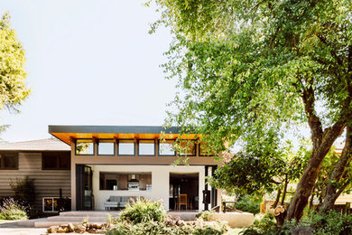 Example of a minimalist exterior home design in Seattle