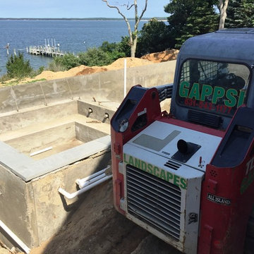 GUNITE SWIMMING POOL INSTALLATION IN SAG HARBOR, NY 11963
