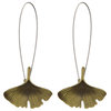 Set of 2 Magnetic Curtain Tiebacks with Metal Ginkgo Leaf Design, Bronze