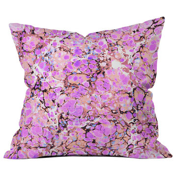 Amy Sia Marble Bubble Lilac Throw Pillow, 18"x18"