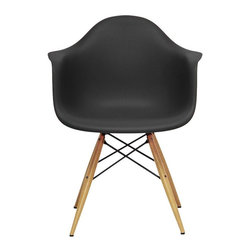 Pascal Modern Black Finish Plastic Chair Set (2-Piece) - Dining Chairs