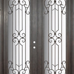 Milano 72x96 Wrought Iron Double Door 14 Gauge Steel - Front Doors