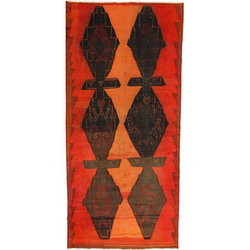 Persian Kilim Fars Azerbaijan Antique 9'6"x4'6" Hand Woven Oriental Rug