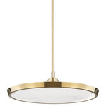 Hudson Valley Lighting - Draper Large LED Pendant, Aged Brass, Alabaster Shade - Features: