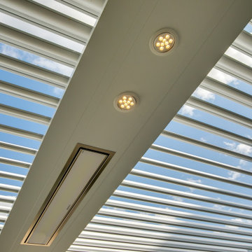 South Calgary StruXure Adjustable White Pergola Enclosed with Phantom Screens