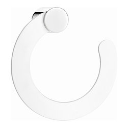 Secret bath. Towel Ring. Chrome-White. Giselle Collection. - Towel Rings