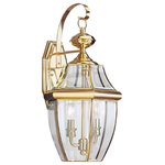 Generation Lighting Collection - Sea Gull Lighting 2-Light Outdoor Lantern, Polished Brass - Bulbs Included