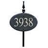 CARVED SLATE Address Plaque with LAWN STAKE / House number Marker / Sign
