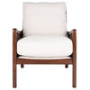 Secora Wood Frame Accent Chair, Oatmeal