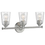 Nuvo Lighting - Nuvo Lighting 60/7183 Bransel - 3 Light Bath Vanity - Bransel; 3 Light; Vanity Fixture; Brushed Nickel FBransel 3 Light Bath Brushed Nickel ClearUL: Suitable for damp locations Energy Star Qualified: n/a ADA Certified: n/a  *Number of Lights: Lamp: 3-*Wattage:60w A19 Medium Base bulb(s) *Bulb Included:No *Bulb Type:A19 Medium Base *Finish Type:Brushed Nickel
