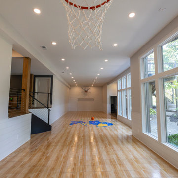 Two-Tiered Basement Designed for Family Fun