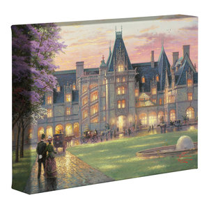 Thomas Kinkade Elegant Evening at Biltmore 8 x 10 Gallery Wrapped Canvas