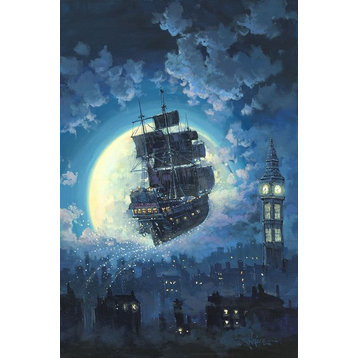 Disney Fine Art, Sailing Into The Moon, Rodel Gonzalez, Rolled