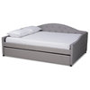 Baxton Studio Becker Transitional Grey Full Size Daybed with Trundle