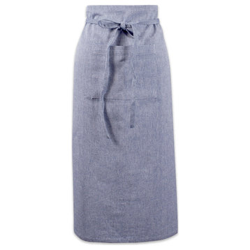 Blue Solid Chambray Bistro Apron