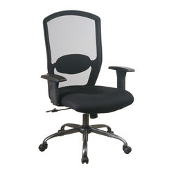 Black Mesh Fabric Computer Desk Office Chair - Office Chairs