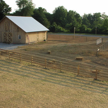 Horse Barn and Run in Shelter