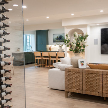 Luxury Basement Remodel with Custom Bar, Wine Display & Wellness Retreat